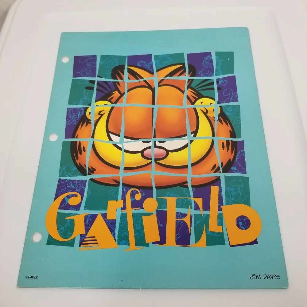 Vintage Mead Garfield Cat Portfolio Folder 12x9 3/8